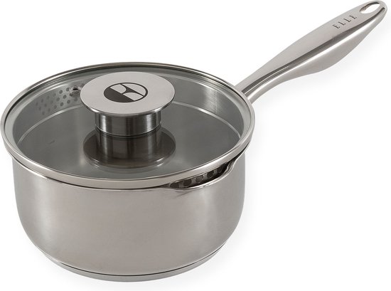 ELLE Gourmet Kookpan RVS met Deksel - 24 cm - PFAS-vrij