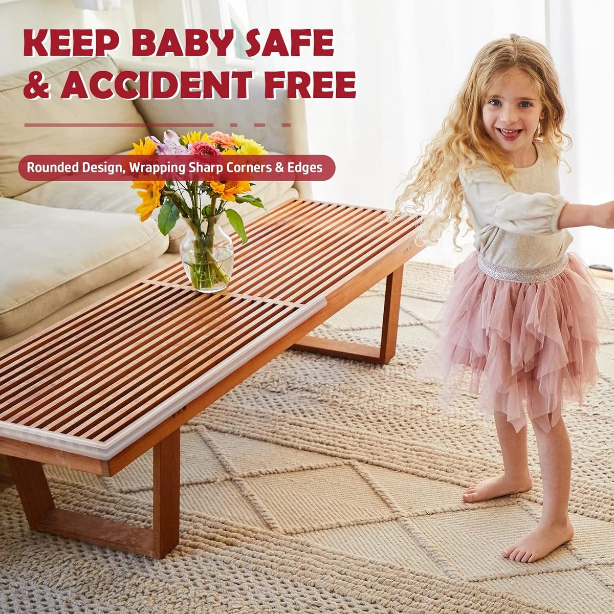 Transparante Randbescherming 6 Meter - Hoekbeschermer voor Meubels - Tafelbeschermer voor Babyveiligheid - PVC Hoekbescherming - Krasvaste Tafel Strip - Kinderveilig Meubelbeschermer - Tafelrand Beschermer 600 cm – foto 2