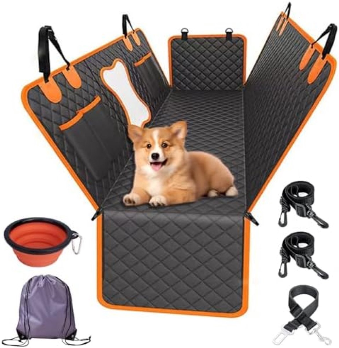 Trunk Protection Dog,Hondendeken voor de achterbank van de auto, Dog Blanket for Back Seat,krasbestendige en waterafstotende autodeken met zijbescherming en kijkvenster