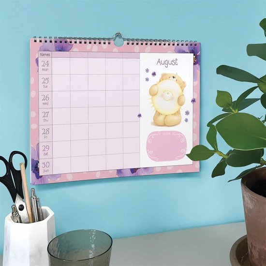 Wandkalender 2026, kattenballen kalender 2026, voor