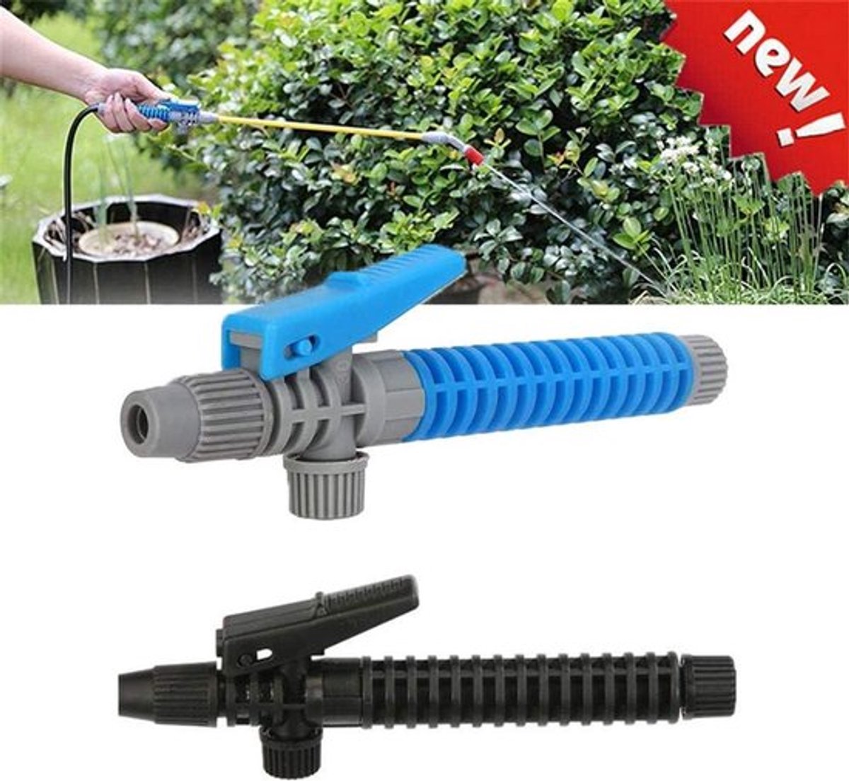 Trigger Sproeier Handvat 175 mm - Landbouw Sproeiers Accessoire Onderdeel - Spuitpistool Handvat voor Lance Sproeier - Buiten Tuin Water (Zwart)