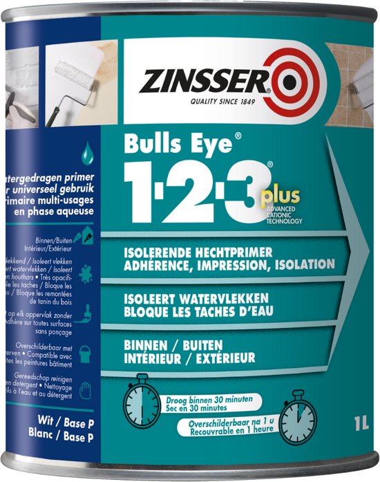 Zinsser Bulls Eye 1-2-3 Plus 1 liter - Hechtprimer