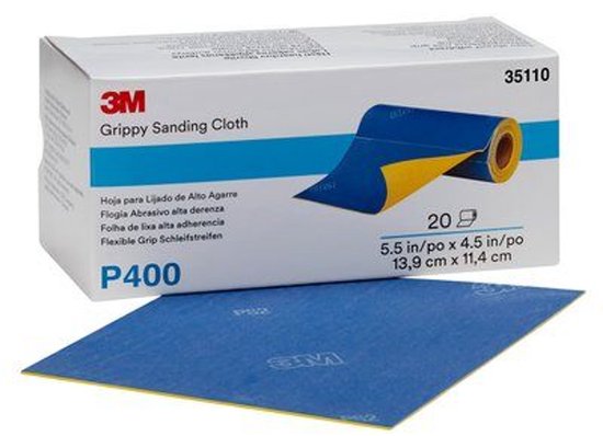 Chiffons abrasifs 3M 35110 Flex Grip P400 - 20 pièces en boîte