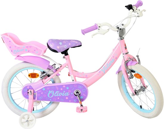 Volare Olivia Kinderfiets - Meisjes - 16 inch - Roze - Twee Handremmen — afbeelding 5