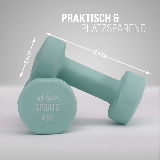 Apollo Halterset | Fitnesshalters 2x 4kg | Dumbbells voor Vrouwen ...