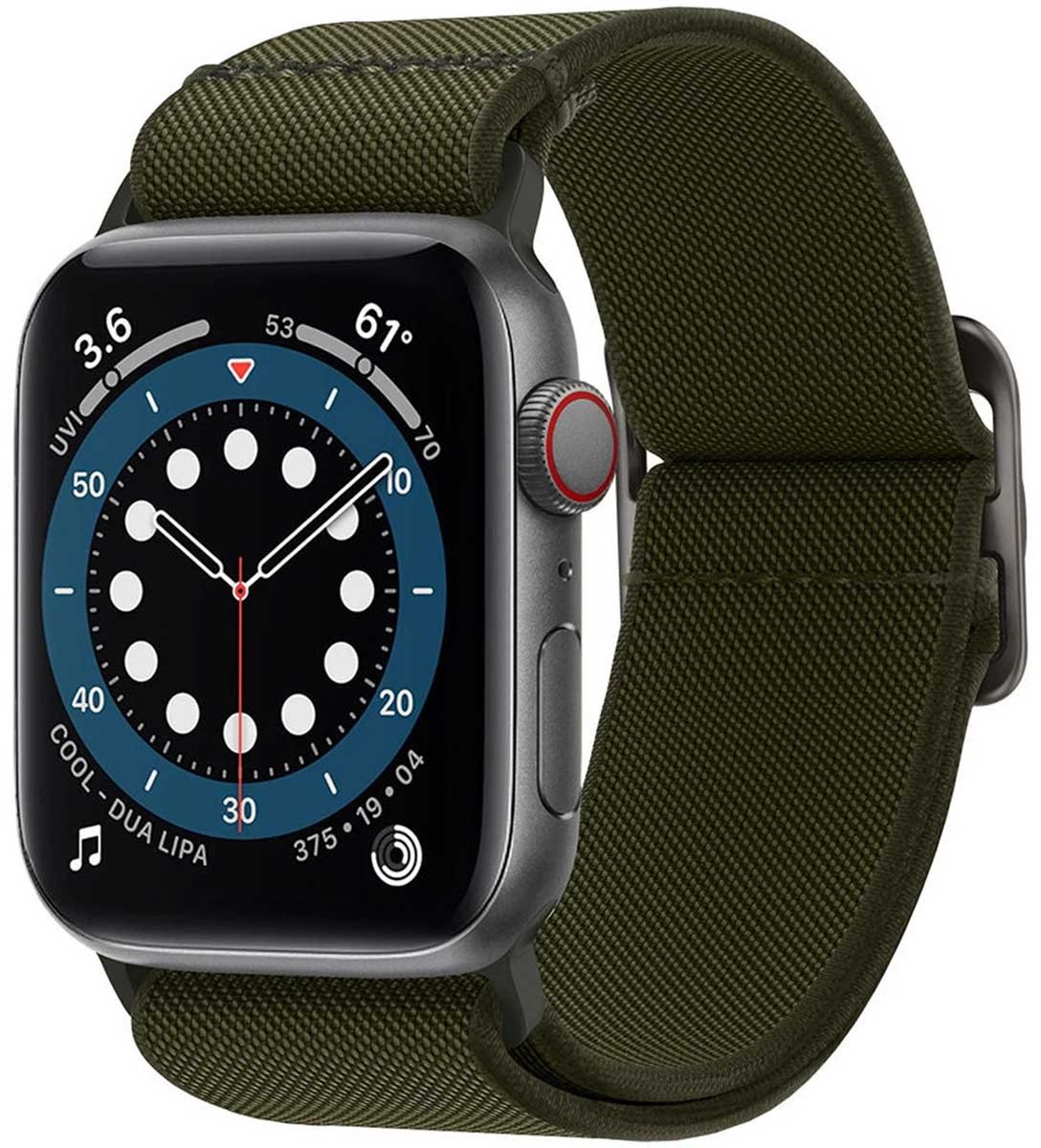 Spigen Fit Lite Armband voor Apple Watch 4/5/6/7/SE (42 / 44 / 45mm) - Khaki