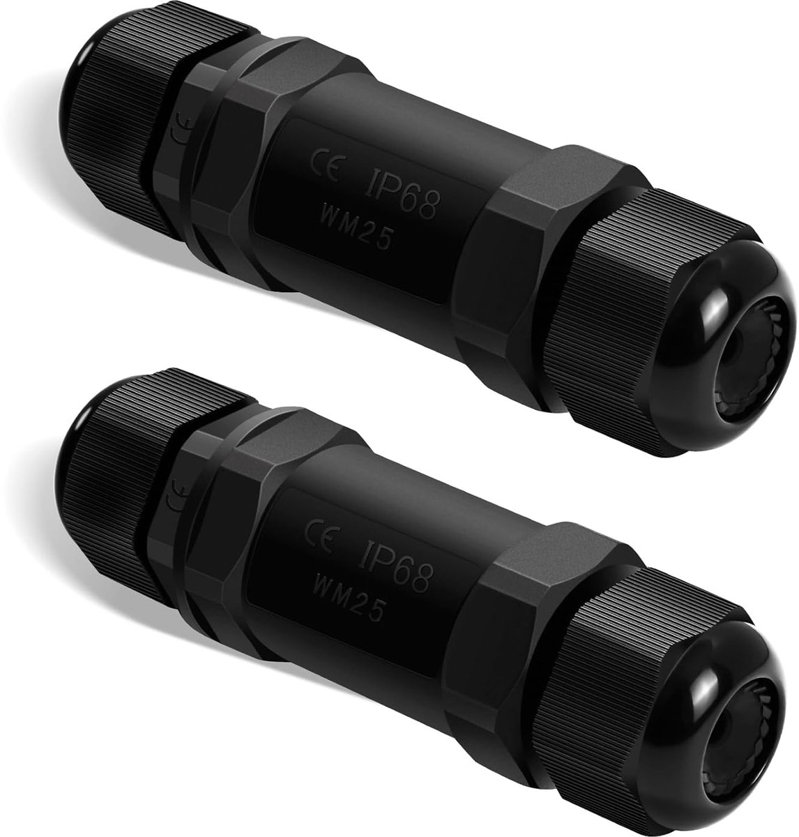 OUYLAF Waterdichte kabeldoos - Waterdichte RJ45 Ethernet-koppeling - IP68 - Kabelbox - Lasdoos met wartel - Voor Cat7/Cat6/Cat5E/Cat5 Netwerk LAN-kabel Extender Connector Vrouw naar Vrouw - Kabelmof - Kabelverbinder - 2pcs