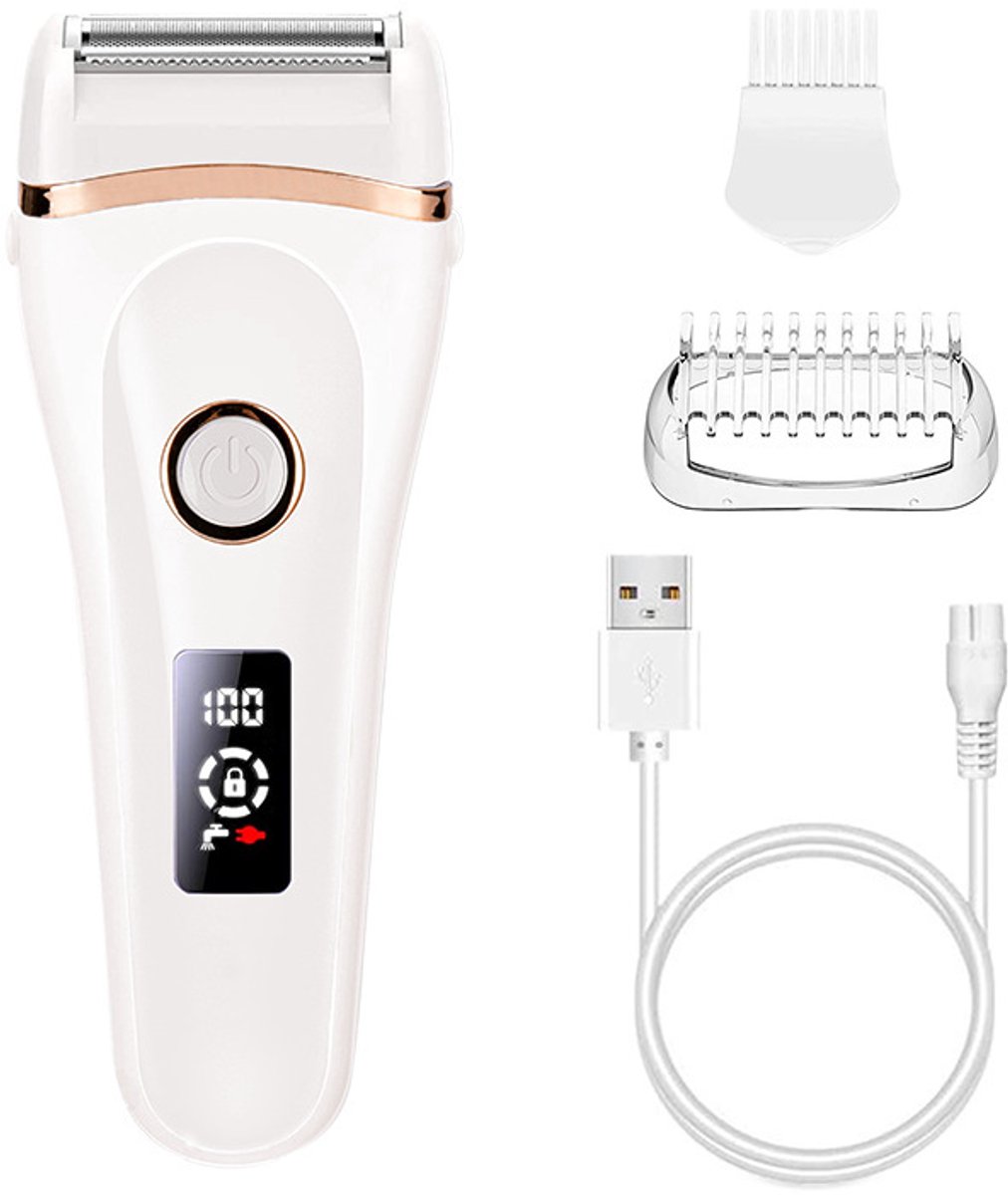 3-in-1 Ladyshave - Scheerapparaat voor Vrouwen - USB Oplaadbaar - Scheren - Ontharen - Adapter & Oplaadkabel Inbegrepen