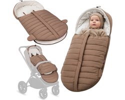 Lionelo Oli – Universele Voetenzak voor Kinderwagen & Buggy – 2in1 voor Reiswieg en Wandelwagen – 101x45 cm, verkort 80x45 cm – Warm tot −20°C – Waterafstotend + UV-filter – openingen voor 5-puntsgordel – Dubbele Rits – Wasbaar 30°C – Footmuff