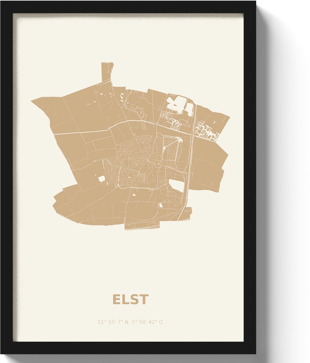 Poster Elst A3 - 30 x 42 cm - Beige (Exclusief Lijst)