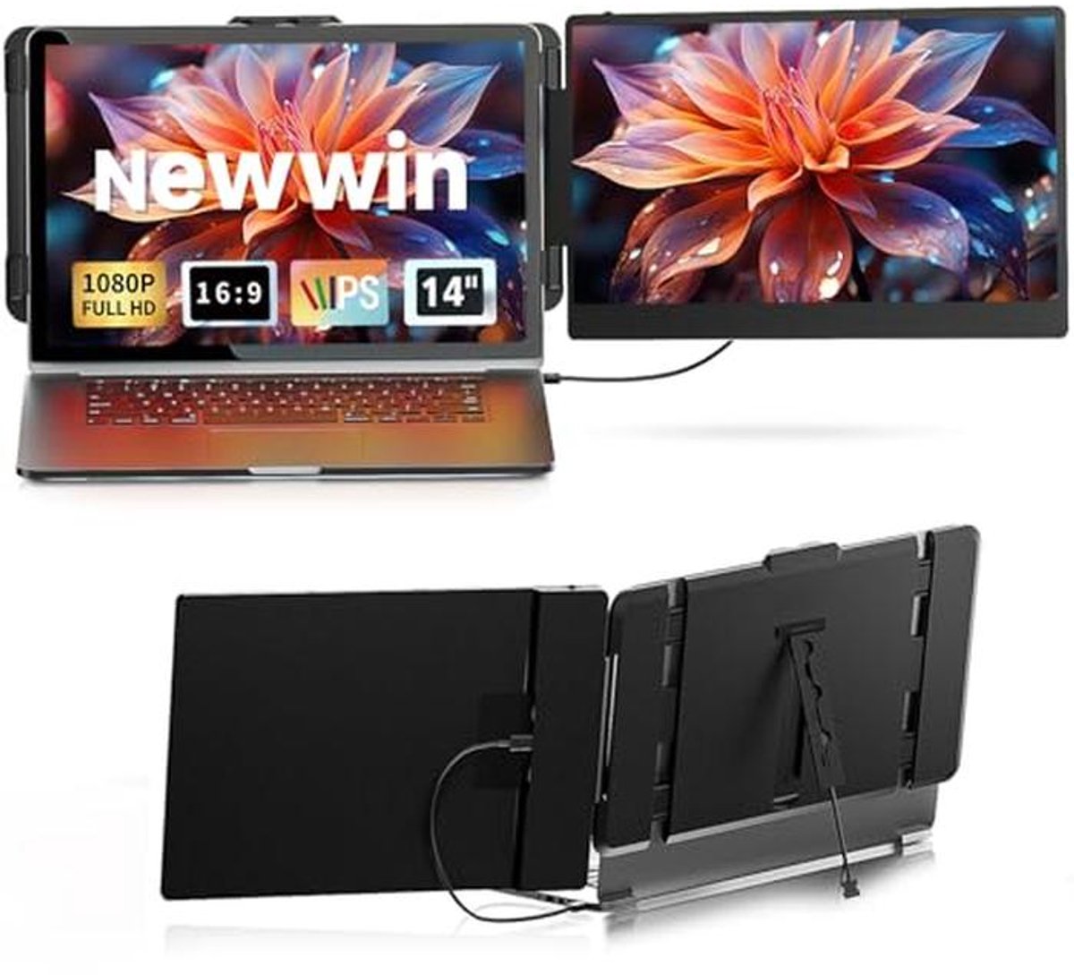 14 inch FHD 1080P IPS Laptop Monitor Extensie voor 13-17 inch Laptops