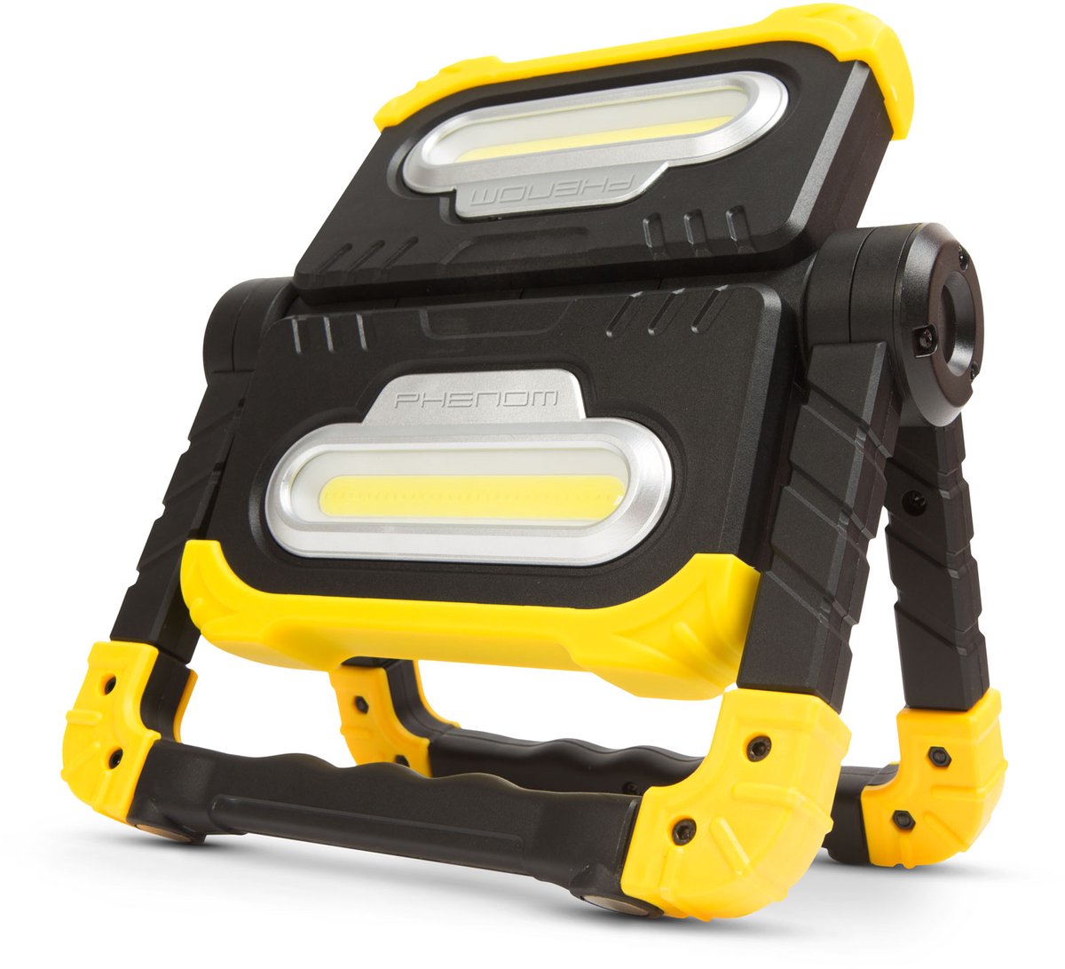 Oplaadbare LED Bouwlamp 2000 Lumen – Multifunctionele Accu Werklamp met 2x COB LED – Draaibare Werkverlichting met Powerbank & USB-C 1 Stuks [18648B]