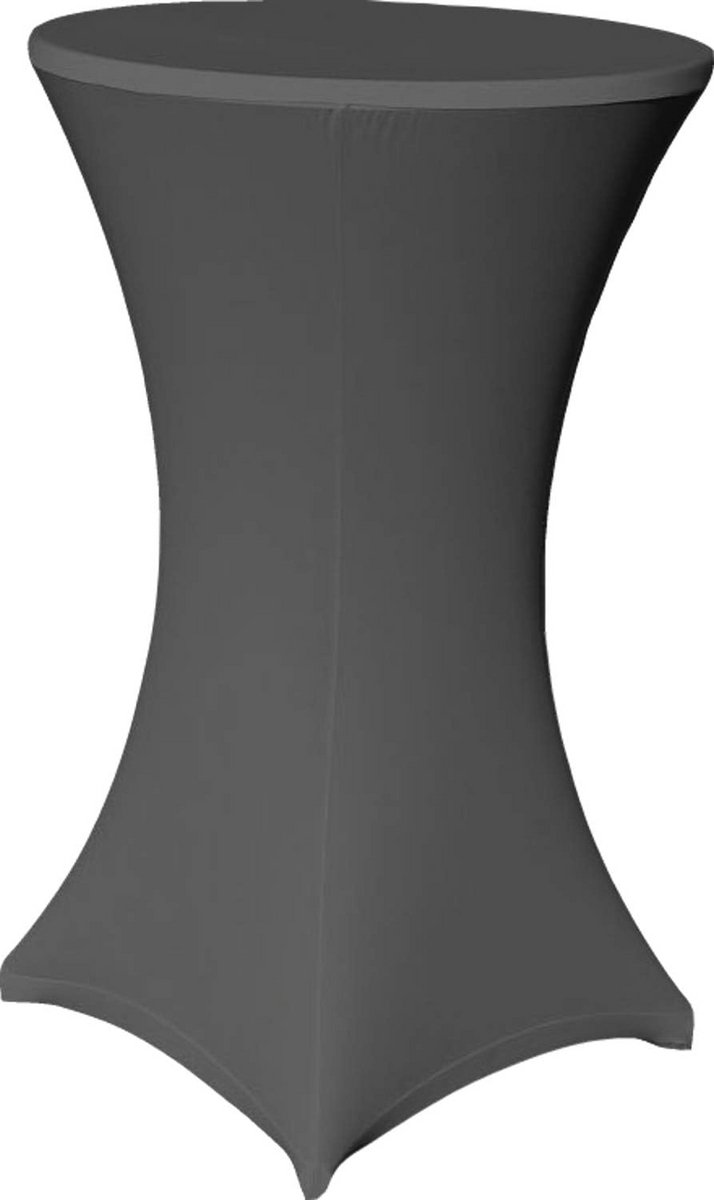 Elastische Statafelhoes Ø 70-75 cm Antraciet voor Bistrotafels met Voetlussen