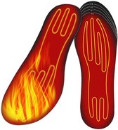 Warme, verwarmende inlegzolen voor de winter, oplaadbaar, wasbaar, zwart, maat 40-46