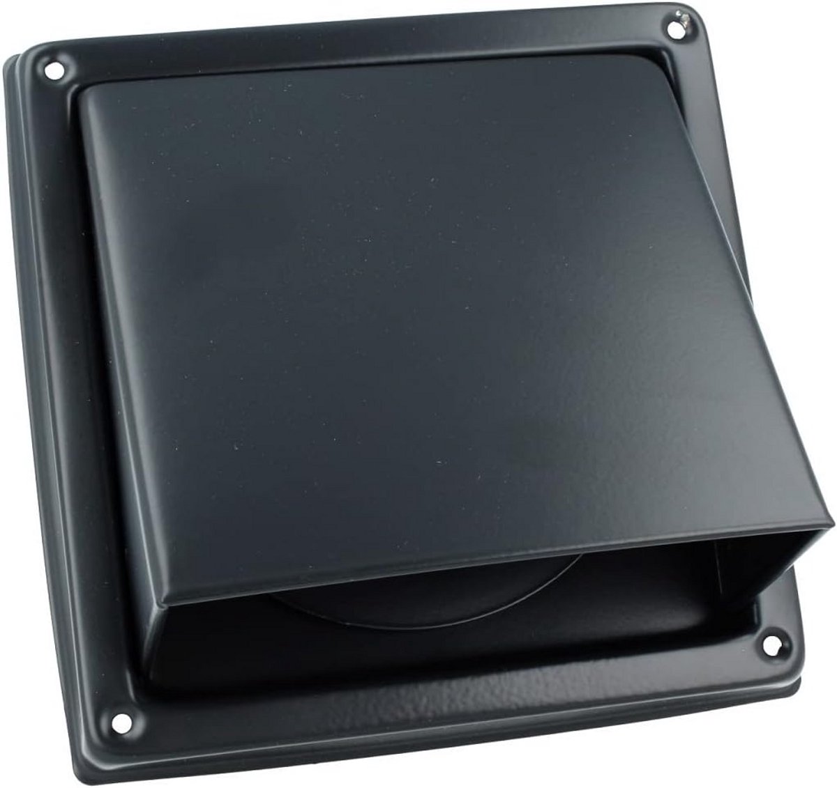 Afvoerkap Buitenmuur Roestvrij Staal Zwartgrijs met Terugslagklep Ventilatie 100mm
