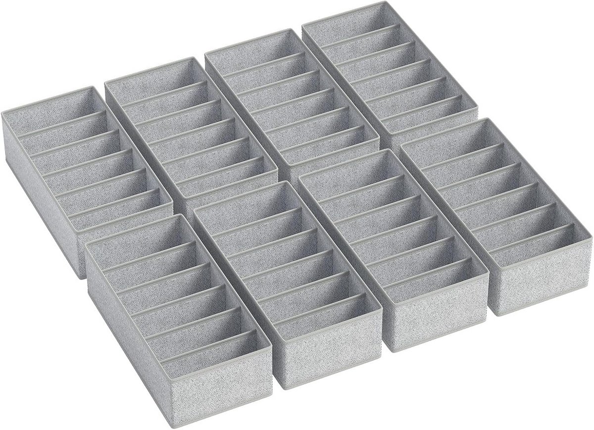 Lade-organizer set van 8 voor ondergoed en kleding - 30 x 15 x 9 cm