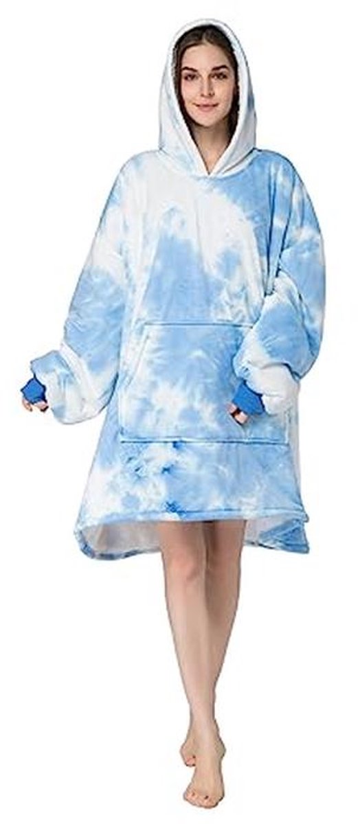 Oversized dekenhoody voor volwassenen en tieners - Zachte draagbare hoody-deken met capuchon en zakken