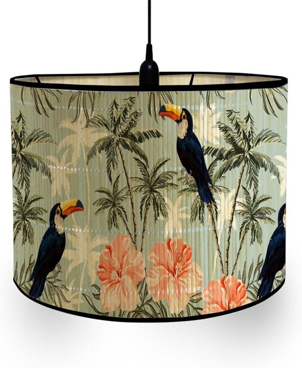 Vintage Lampenkap met Dierenpatroon voor Staande Lamp