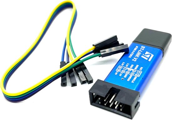 5 Stuks ST Link V2 Programmeerapparaat Emulator Downloader Willekeurige Kleur Met Draden Voor Stm8 En Stm32 Aluminium Behuizing Compatibel Arduino Mini Debugger Programmeeremulator 3561695431