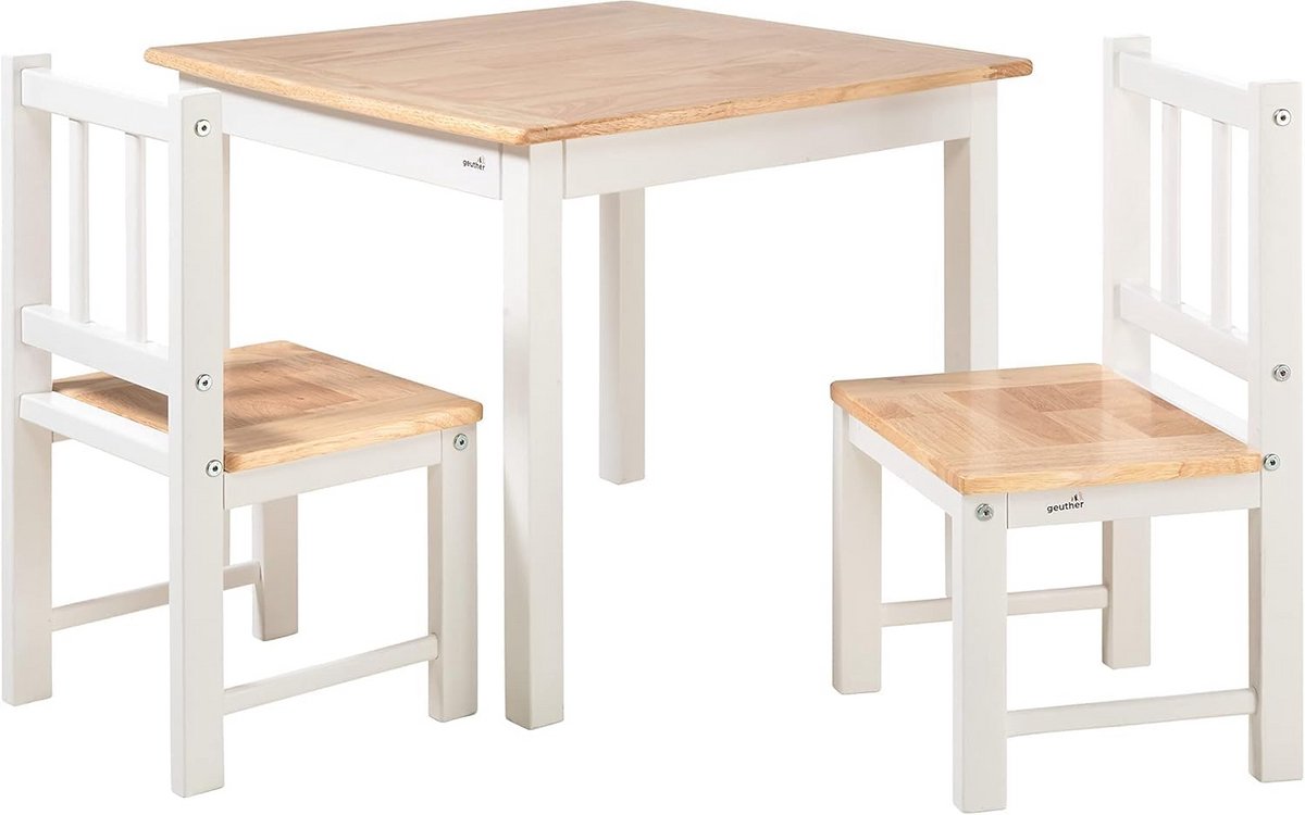 Houten Kinderzithoek: 2 Stoelen en 1 Tafel voor Knutselen en Spelen