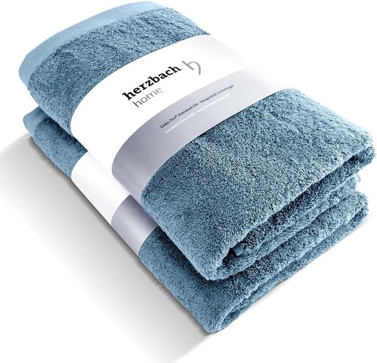 herzbach home luxe sauna handdoek premium kwaliteit gemaakt van 100% katoen 80 x 200 cm (wit