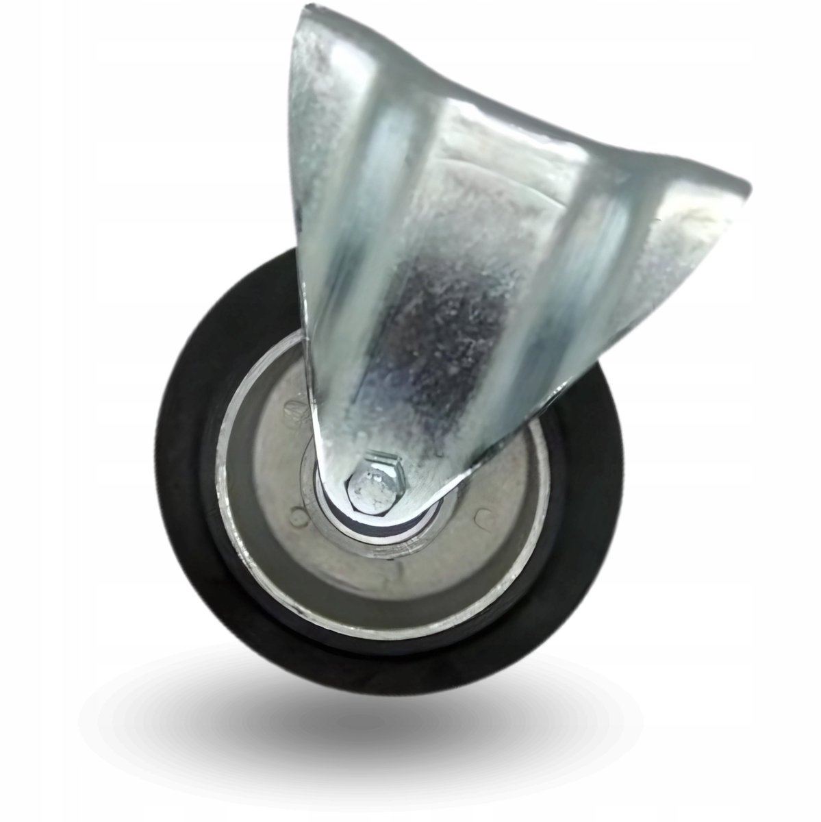 Groot wiel 125 mm 200 kg aluminium-rubber, dubbel kogellager
