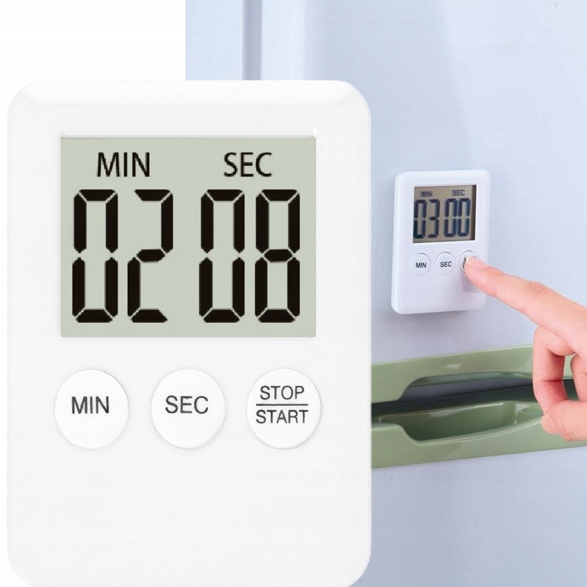 Digitale kookwekker met magneet - LCD-display en stopwatchfunctie