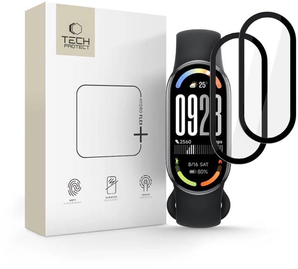 Tech-Protect Hybride Glas Flex+ Voor Xiaomi Smart Band 10 10 Nfc