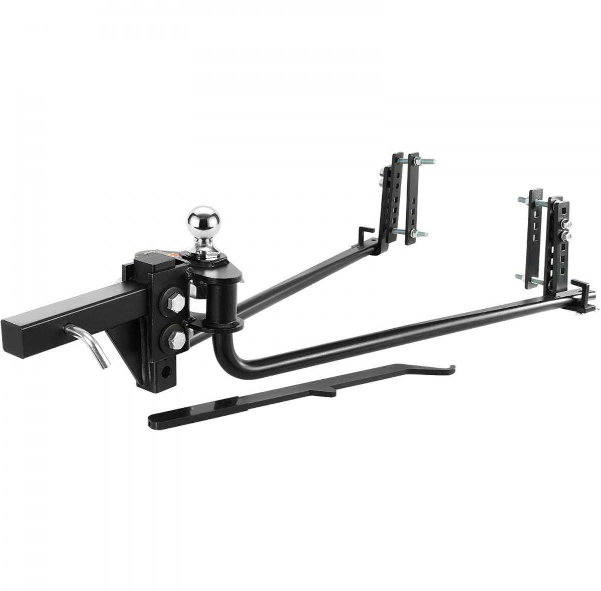 Lastverdelingskoppeling Aanhanger - Trekhaakset met Antizwaaistabilisator - Max. Kogeldruk 453 kg - Schacht 50 mm - Kogeldiameter 58,7 mm - Zwart Gepoedercoat