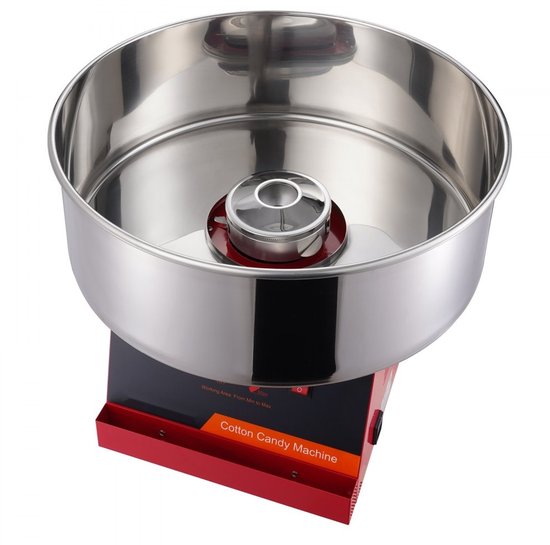 Suikerspinmachine - Elektrisch Professioneel - Vermogen 1000 W - RVS Kom - Inclusief Suikerlepel - Voor Feestjes & Thuisgebruik - Rood — afbeelding 5