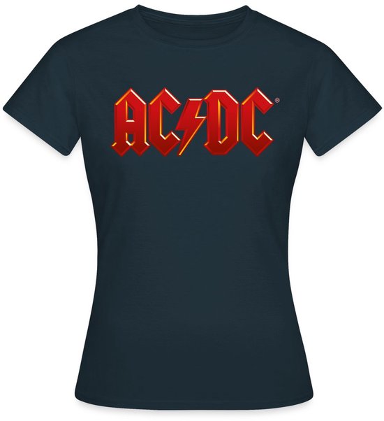AC/DC Klassiek Logo Met Bliksemschicht T-Shirt Dames | bol