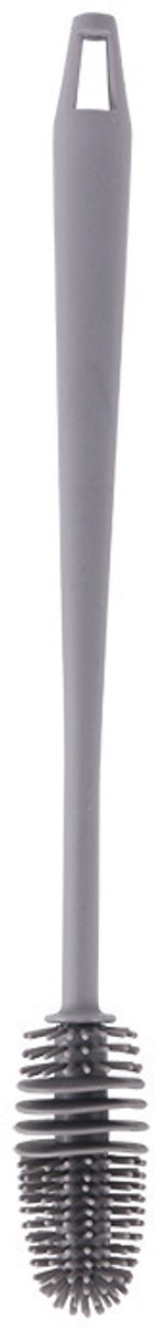 Siliconen flessenreinigingsborstel met lange steel, 28 cm babyflessenreiniger, waterfles, sportwaterfles, vaas, glaswerk, geschikt voor kleinere flesopeningen (3-pack)