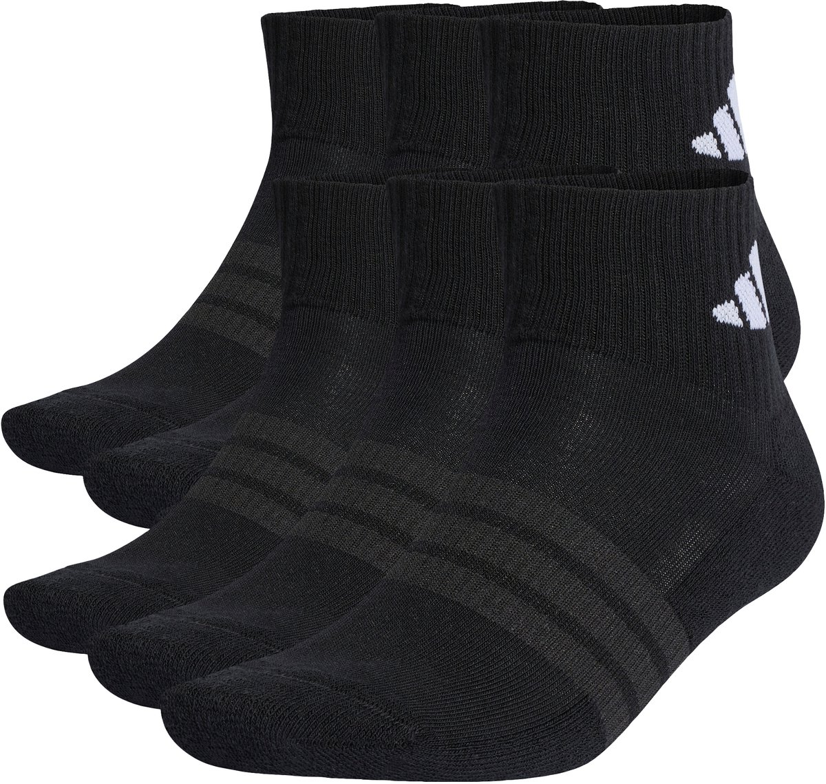 Adidas Performance Gevoerde Essentials Enkelsokken 6 Paar Unisex Zwart
