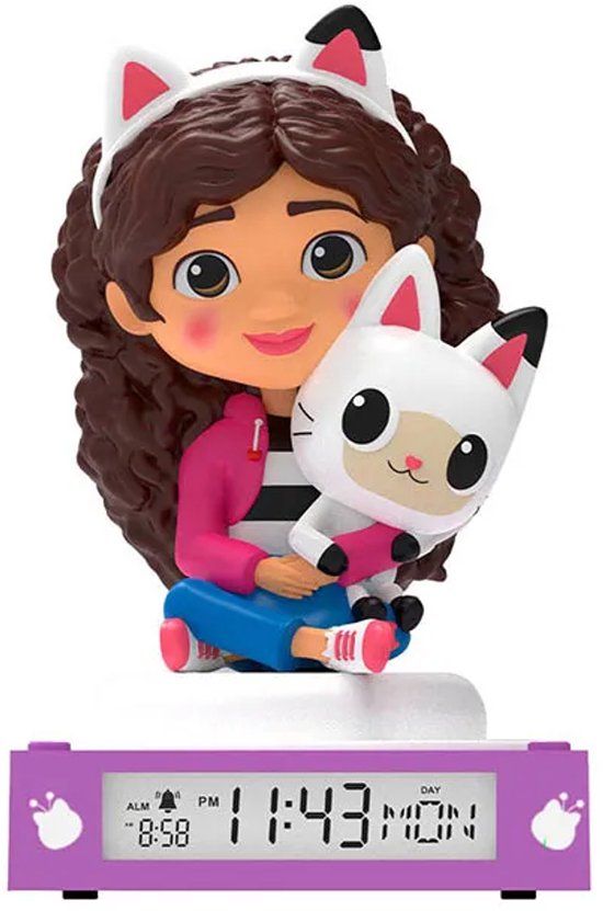 Gabby's Dollhouse 3D Wekker met nachtlampje en geluiden van Merkloos — afbeelding 2