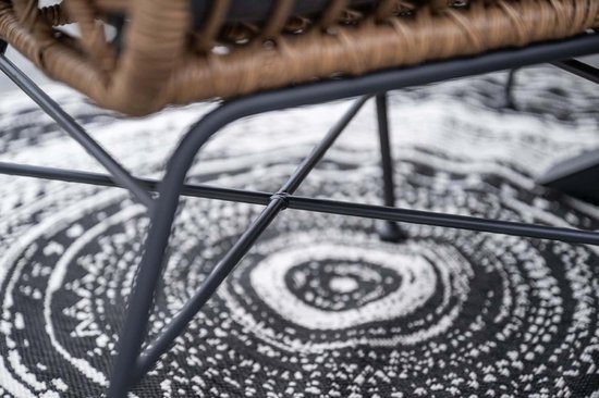 Ensemble de jardin rond 5 personnes - Table Edison - 5 chaises Margriet