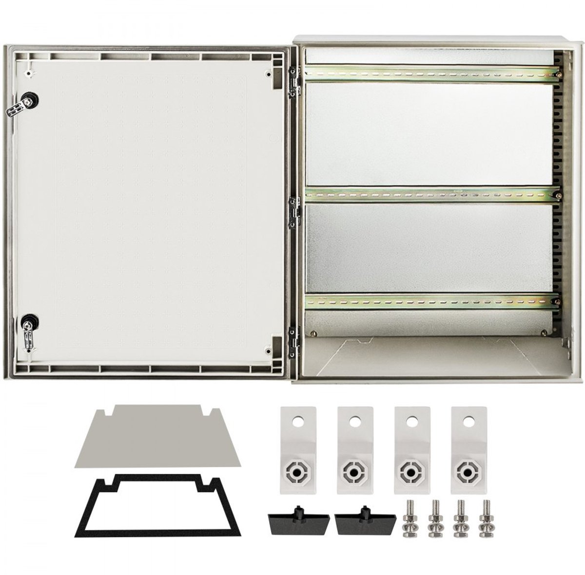 Schakelkast - Elektrische Aansluitdoos NEMA 3X - IP66 Waterdicht en Stofdicht - Afmeting 60 x 50 x 23 cm - Glasvezelversterkt (GFK) - Met Montageplaat - Voor Binnen en Buiten