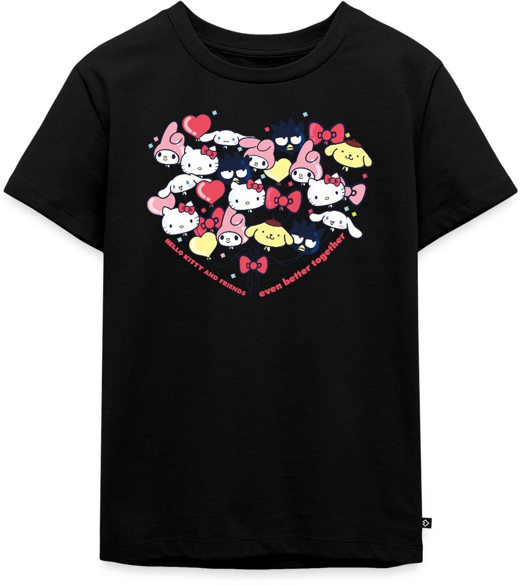 Hello Kitty En Vrienden Ballonnen In Hartvorm Premium T Shirt Kinderen