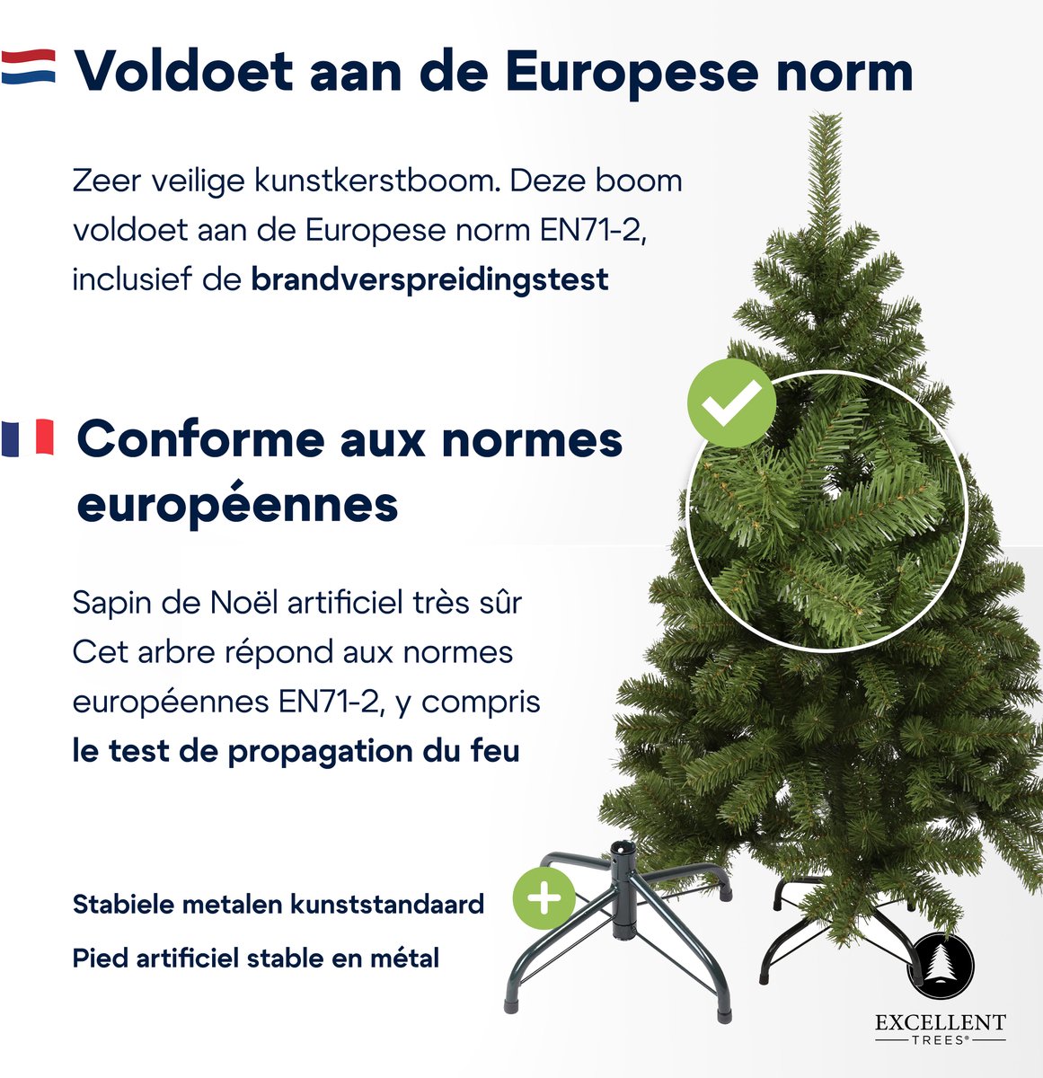 Excellent Trees® Oppdal 120 cm Slanke Kunstkerstboom - ⌀72cm - 120cm – foto 3