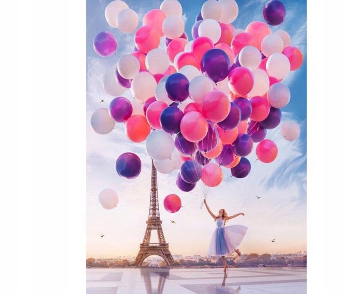 Diamant Schilderen Kit: Kleurrijke Ballonnen 30x40cm - Ontspanning & Creativiteit