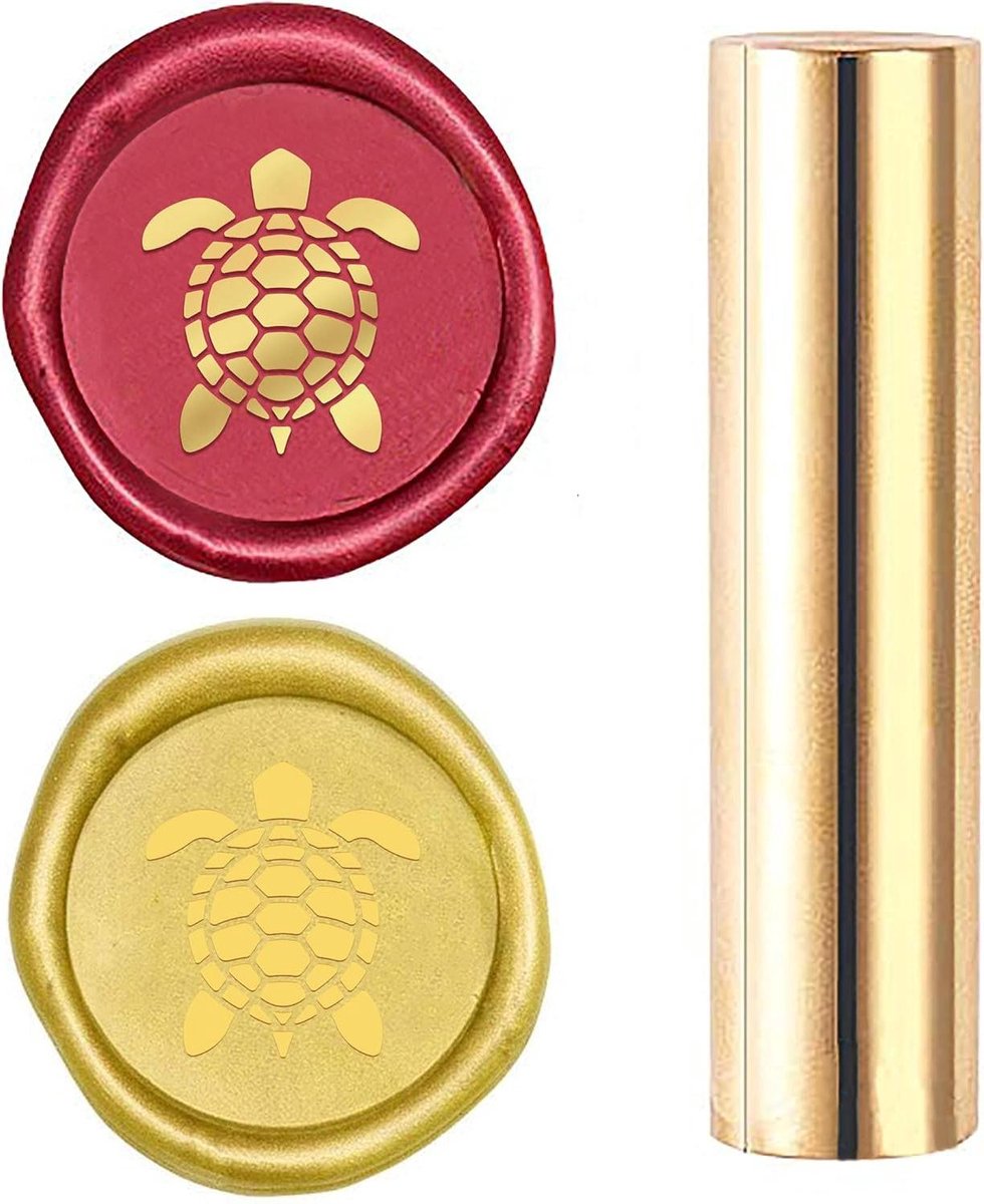 EGoods - Mini messing zeeschildpad wax stempel voor bruiloft decoratie - 15mm penselafdichting versiering