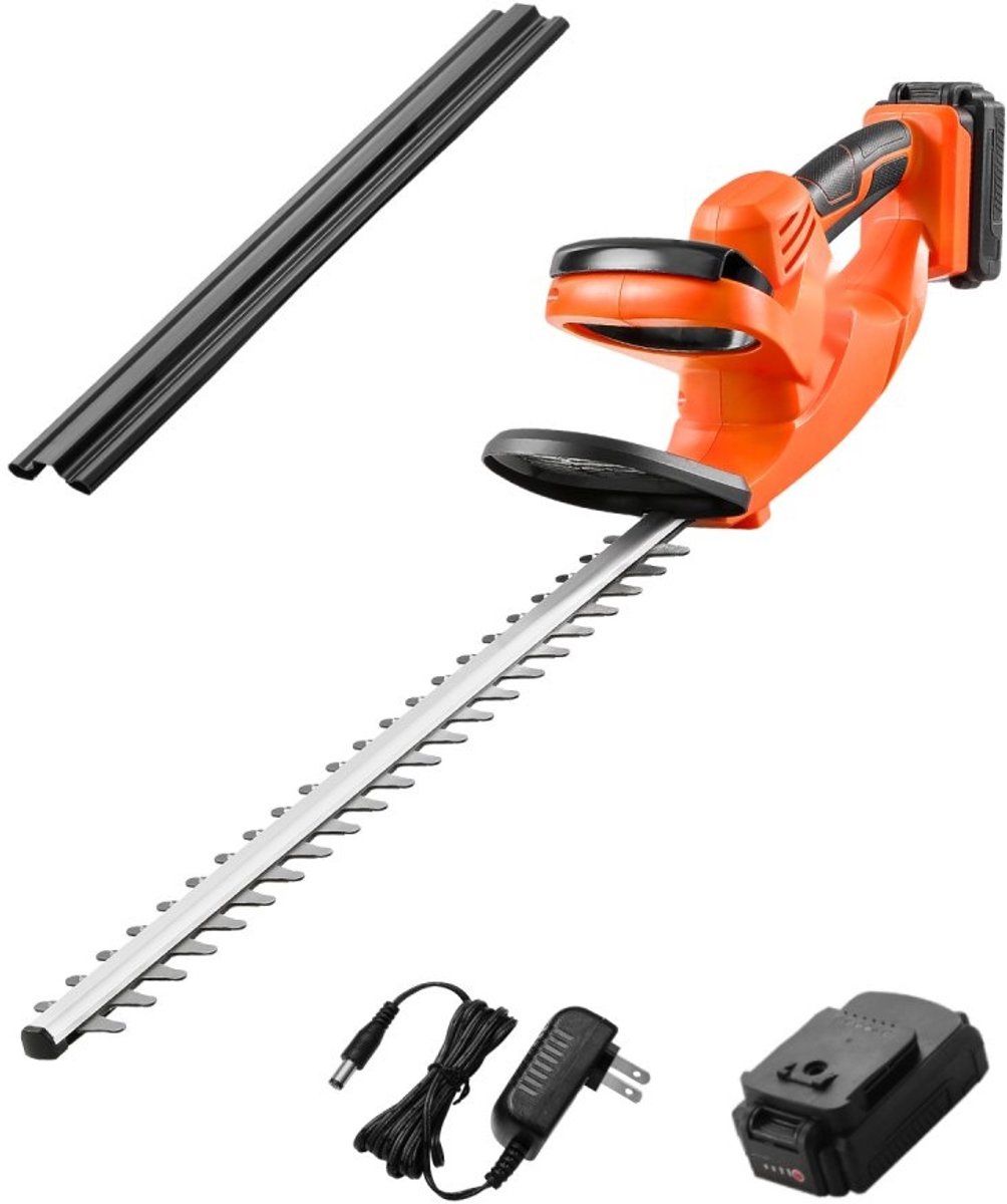 Elektrische Heggenschaar - Accu 20V Snoerloos - Accu 2Ah - Mes 51 cm Dubbelwerkend - Snelheid 1200 tpm - Veilig Ontwerp - Voor Heggen en Struiken