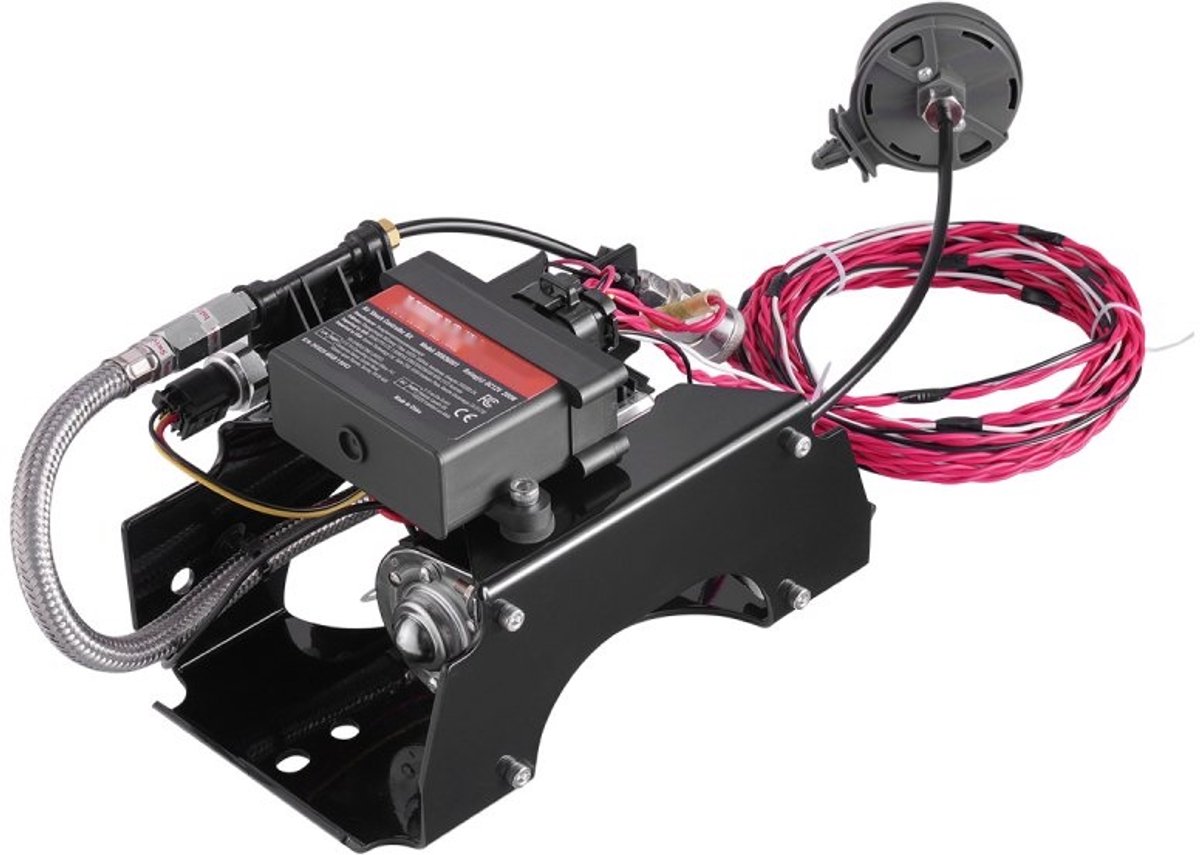 Luchtvering Compressorset - Onboard Luchtcompressor - 12V - 100 PSI - App/afstandsbediening - Enkel circuit - Met bandenpomp & luchtleiding - Voor vrachtwagens & bestelwagens