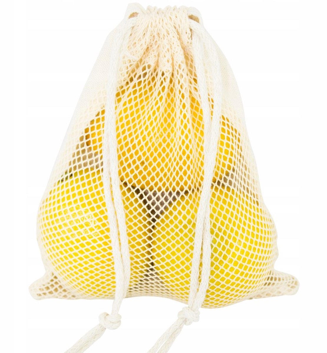 Ecru Katoenen Netzakje 15x20cm - Duurzaam & Eco voor Boodschappen