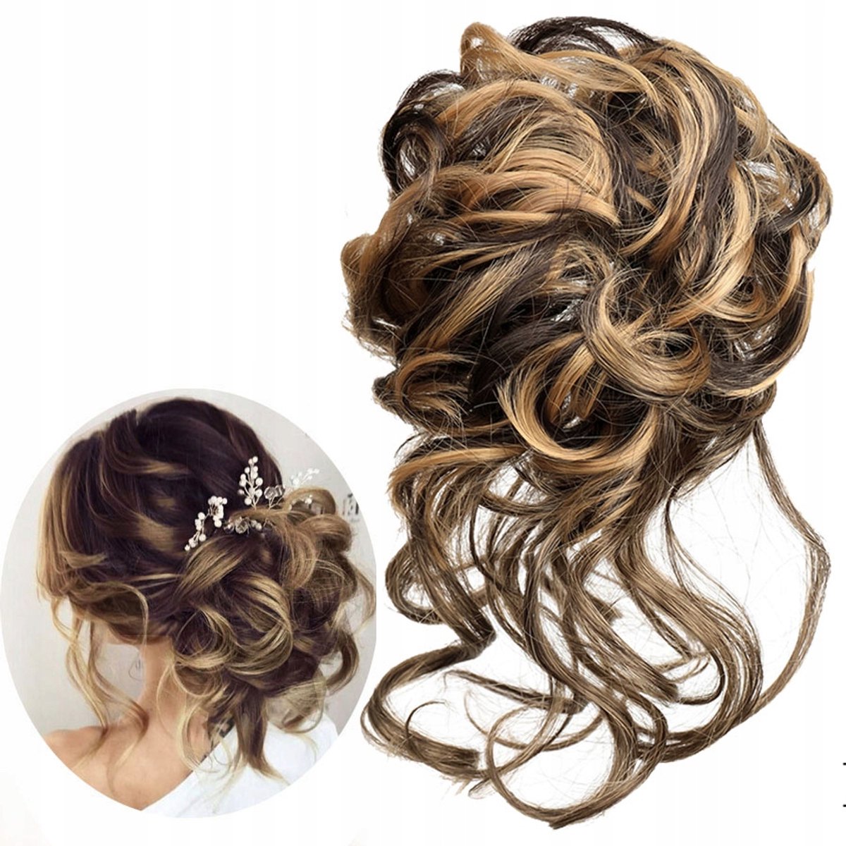 Dichte Krul Clip-in Paardenstaart Haarstuk Synthetisch 45g