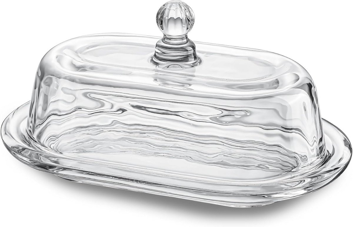 Glazen botervloot met deksel - Elegante boterhouder voor keuken en tafel