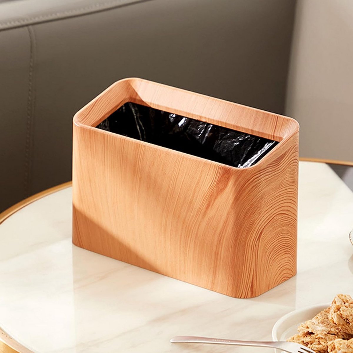 Kleine Ronde Prullenbak voor Bureau, Tafel en Auto