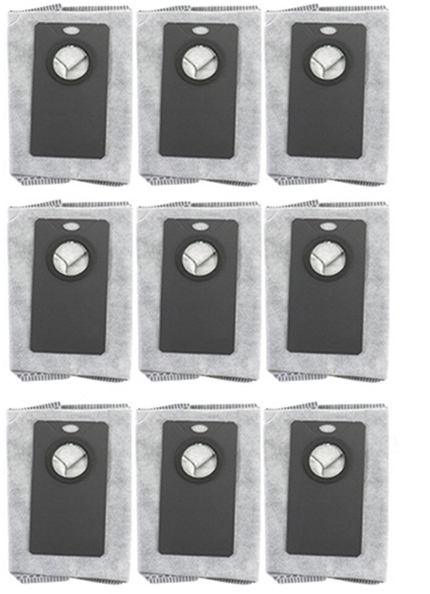 9 stuks - stofzuigerzakken - geschikt voor UWANT U300 & U300 MAX - 11.9*14.3*16cm - voor robotstofzuiger - reserveonderdelen - grijs