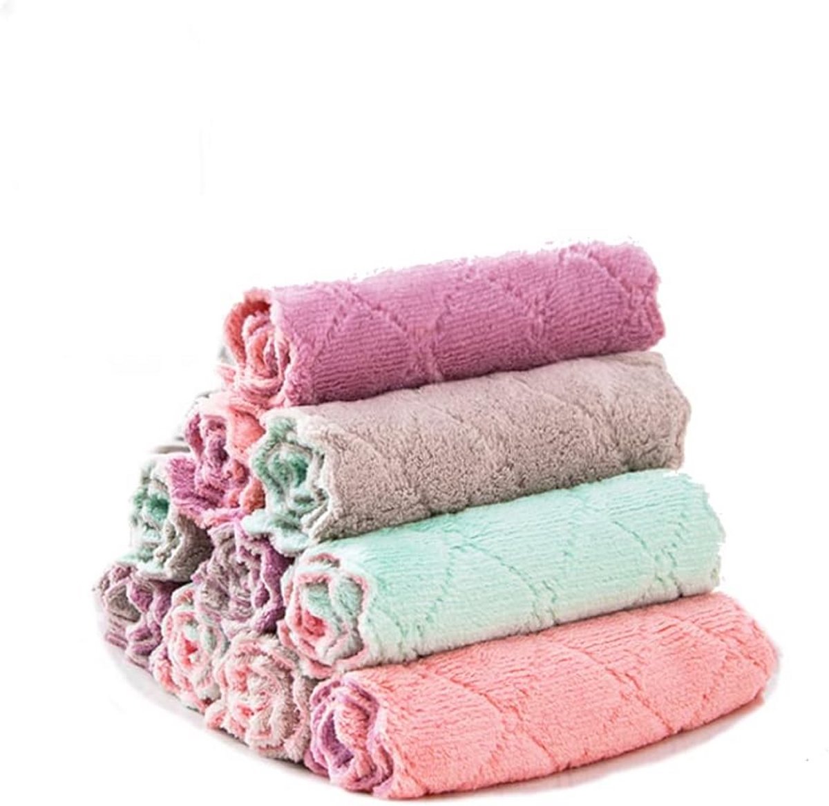 10 Stuks Microvezeldoeken Set - Ultra Absorberend en Sneldrogend Keukentextiel