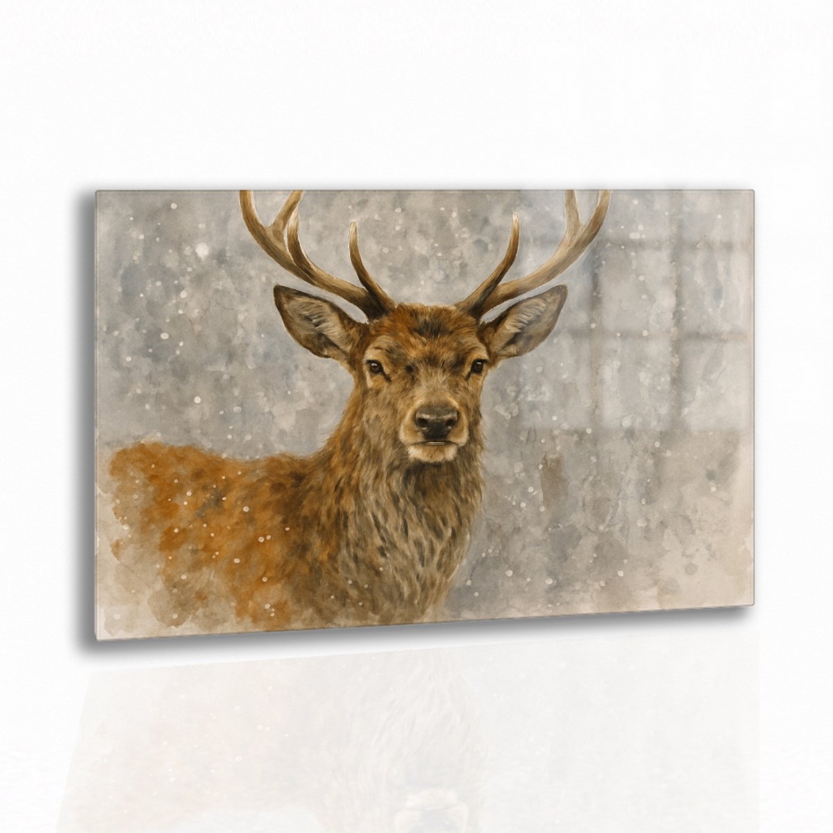Edelhert wanddecoratie – acrylglas – wandkunst plexiglas – 105x70 cm