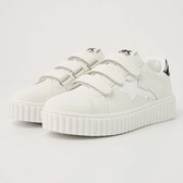British Knights - Bliss Velcro Dames Sneakers Laag - Maat 40 - Wit/Zilver/Zebra - Vrouwen Schoenen